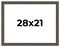 28x21 Modern Bamboo Picture Frame with UV-Resistant Acrylic & Acid Free Backing, Available in 5 Finishes - Gold, Silver, Brown, Black, and Natural